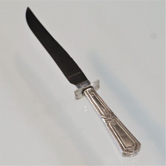 Vintage Carving Knife Sterling Silver Handle Stainless Blade - Picture 9 of 9